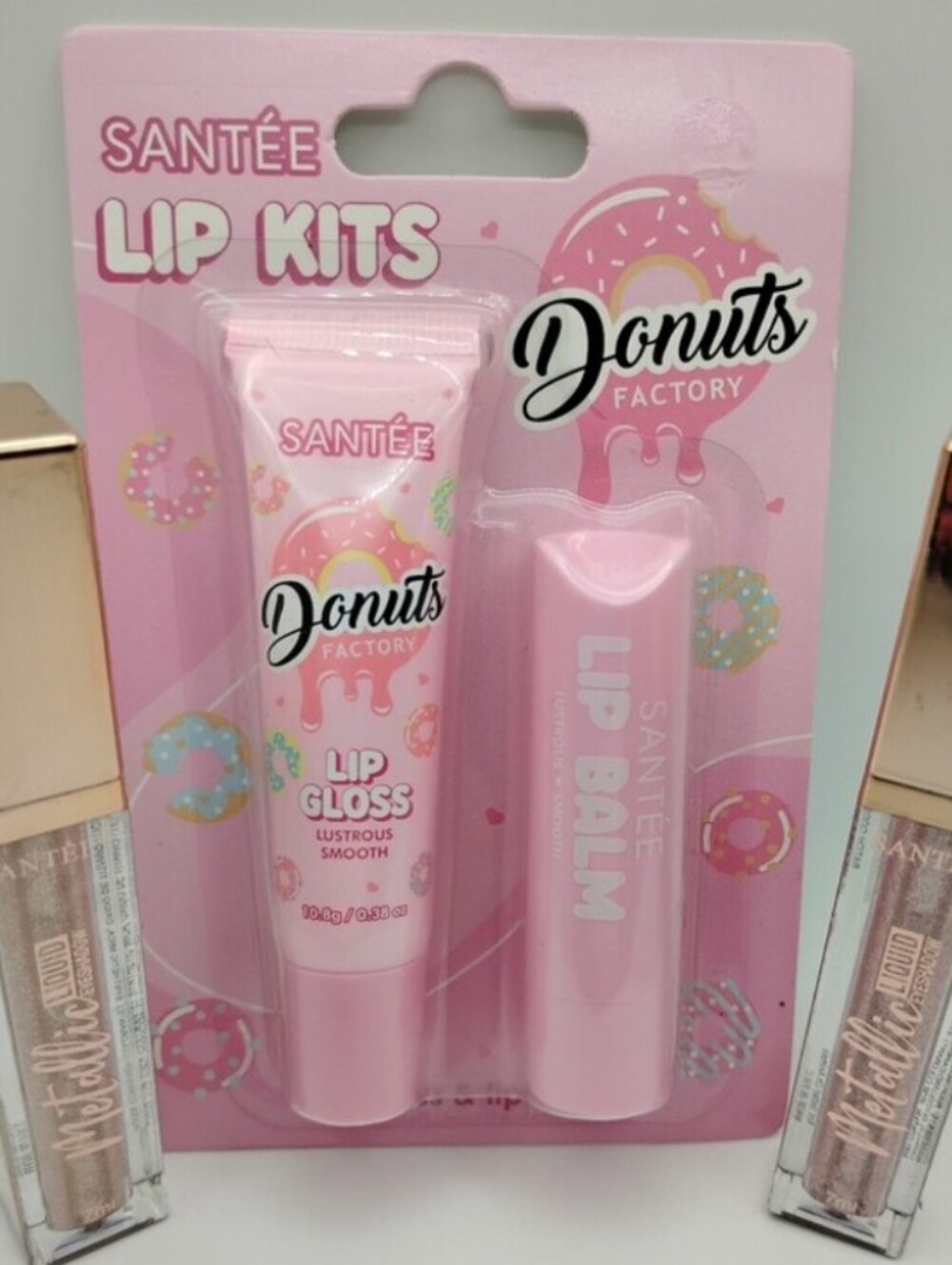 Santée Donuts Factory Pink Lip Kit - 2 Liquid Eyeshadows